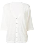 Sottomettimi Round Neck Cardigan - White