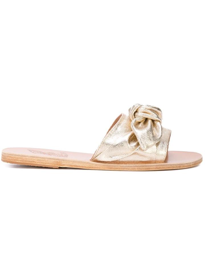 Ancient Greek Sandals Taygete Bow Sandals - Platinum