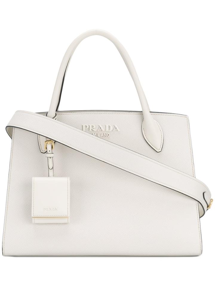 Prada Monochrome Tote - Nude & Neutrals