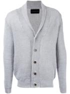 Estnation - Ribbed Cardigan - Men - Linen/flax - S, Grey, Linen/flax