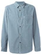A.p.c. Corduroy Buttoned Shirt, Men's, Size: Medium, Grey, Cotton
