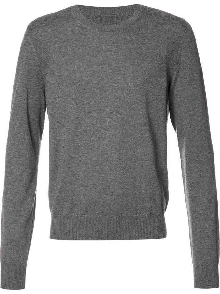 Maison Margiela Classic Crew Neck Jumper, Men's, Size: Large, Grey, Cashmere