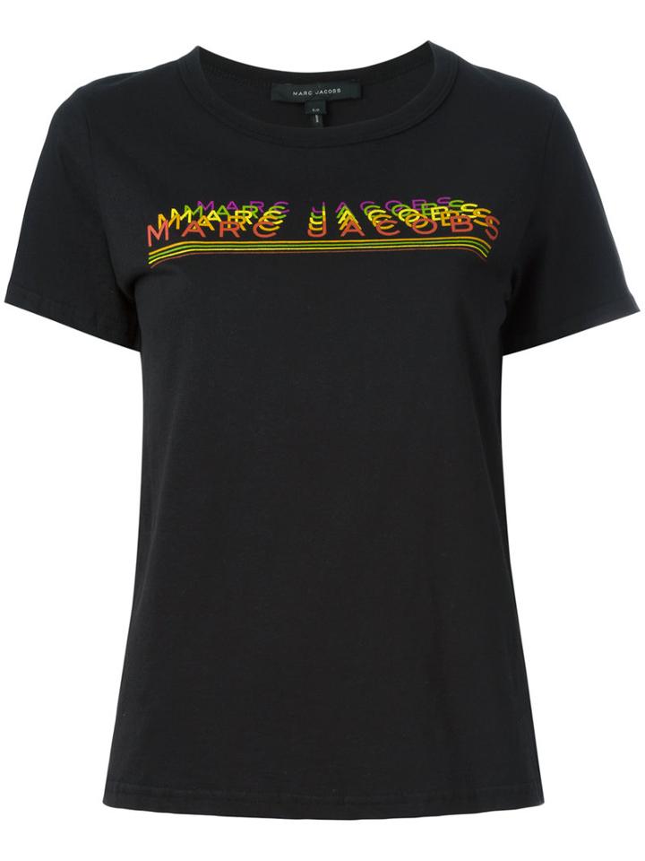 Marc Jacobs - Logo Print T-shirt - Women - Cotton - S, Black, Cotton