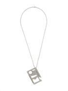 Off-white Logo Blade Necklace - Metallic