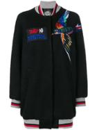 Katya Dobryakova Embroidered Bird Bomber Jacket - Black