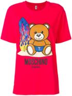 Moschino Printed Oversized T-shirt - Red