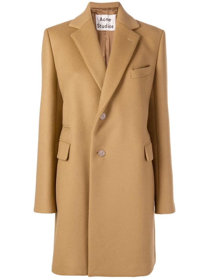 Acne Studios Cropped Crombie Coat - Neutrals