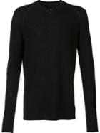 Label Under Construction Crew Neck Pullover, Men's, Size: 54, Black, Spandex/elastane/wool