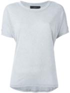 Diesel Scoop Neck T-shirt, Women's, Size: Medium, Grey, Viscose