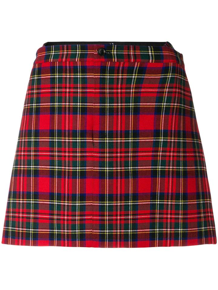 Junya Watanabe Comme Des Garçons Tartan Short Skirt - Red