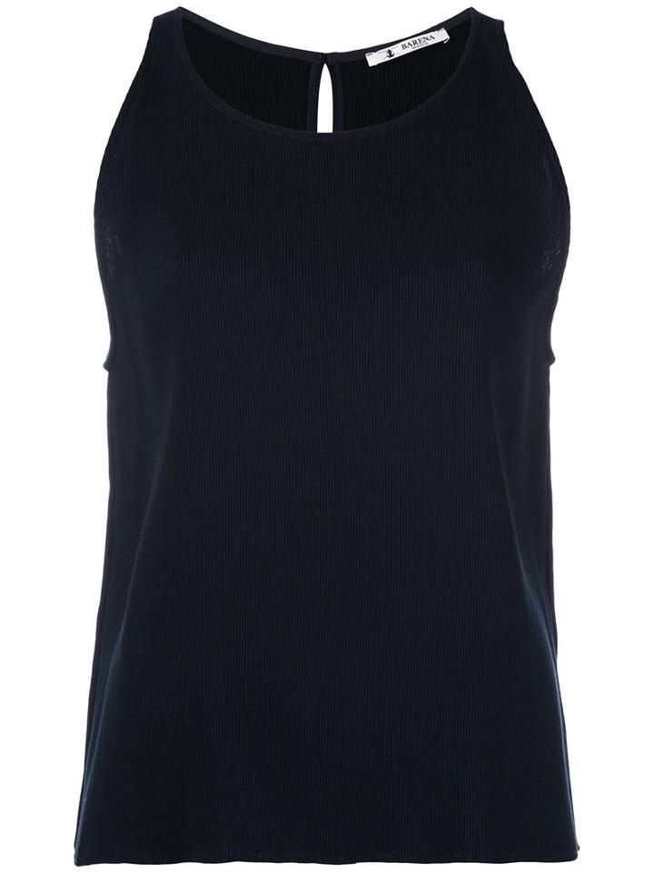 Barena - Sleeveless Top - Women - Cotton/polyamide/viscose - L, Blue, Cotton/polyamide/viscose