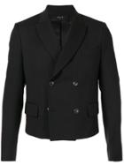 Amiri Cropped Structured Blazer - Black