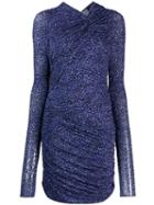 Isabel Marant Ruched Printed Dress - Blue