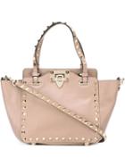 Valentino Mini 'rockstud' Trapeze Tote, Women's, Pink/purple, Leather/metal (other)