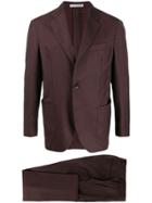 0909 Single-breasted Two-piece Suit - Brown