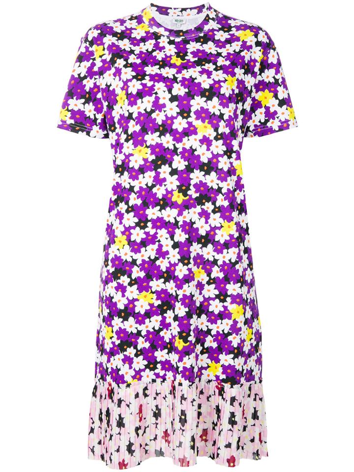 Kenzo Floral Print T-shirt Dress - Multicolour