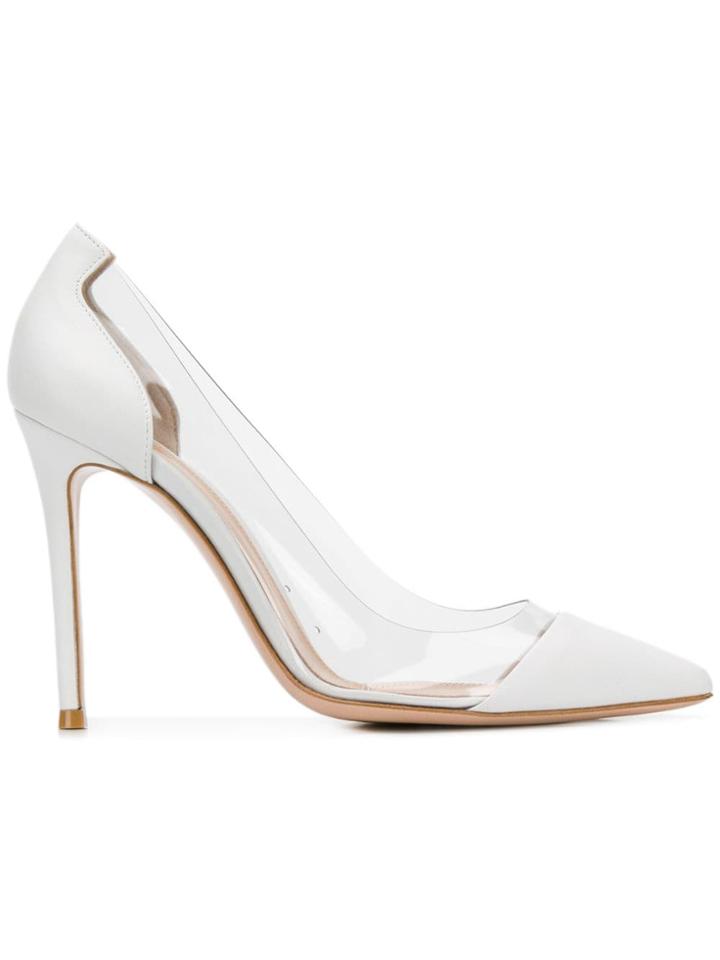 Gianvito Rossi Transparent Panel Pumps - White