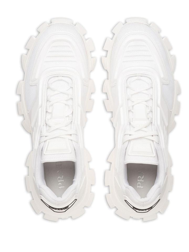 Prada Cloudbust Thunder Knit Sneakers - White