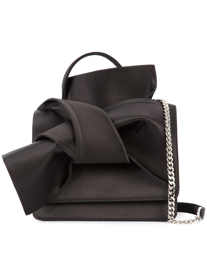No21 Knot Detail Clutch, Women's, Black, Satin