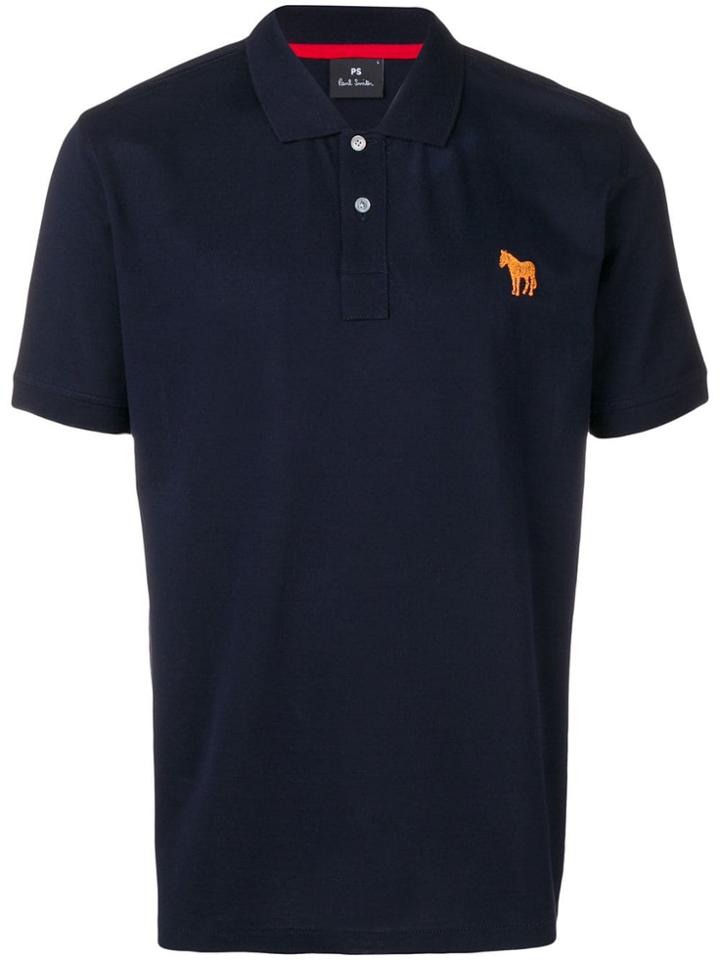 Ps By Paul Smith Zebra Polo Shirt - Blue