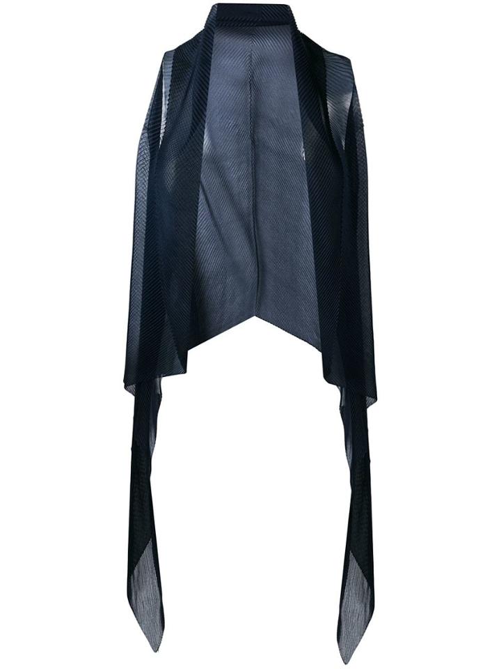 Emporio Armani Sheer Gilet - Blue