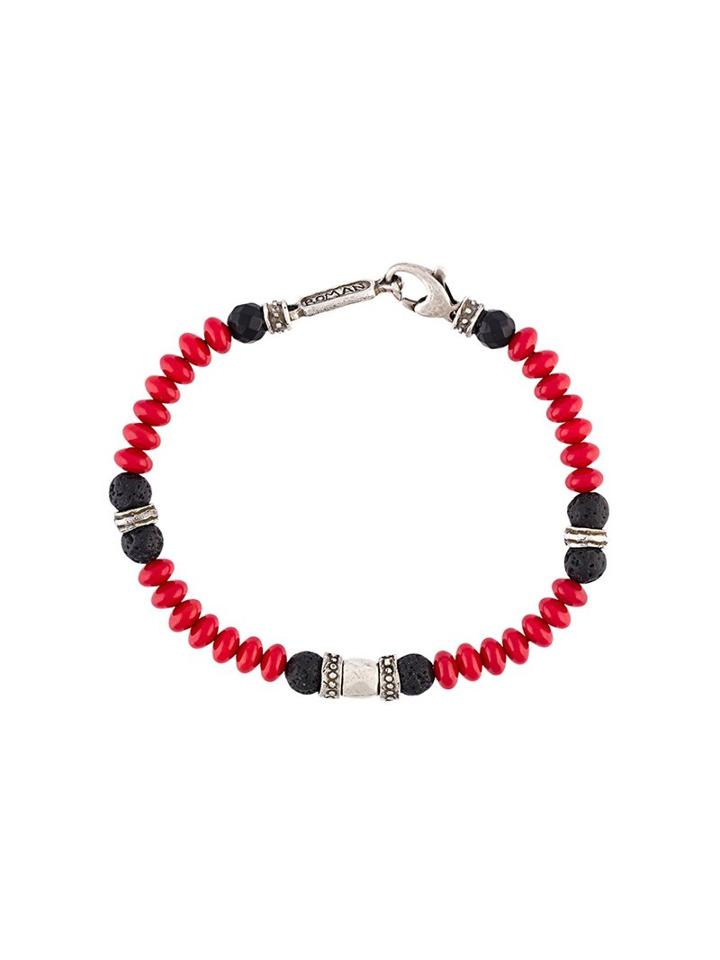 Roman Paul Beaded Bracelet, Men's, Red
