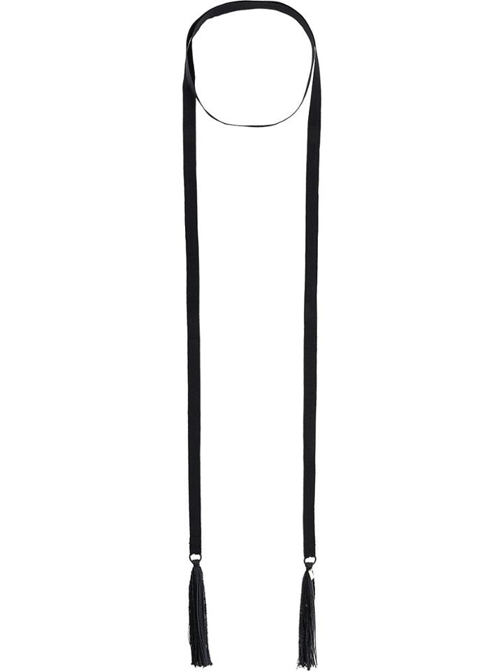 Ann Demeulemeester Wrap Around Tassel Necklace - Black
