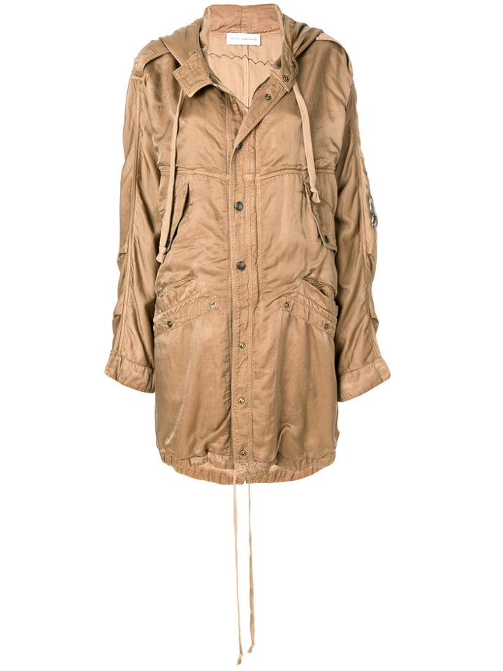 Faith Connexion Multi-pocket Parka Coat - Nude & Neutrals