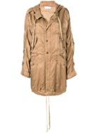 Faith Connexion Multi-pocket Parka Coat - Nude & Neutrals