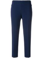 Theory Cropped Slim Trousers - Blue