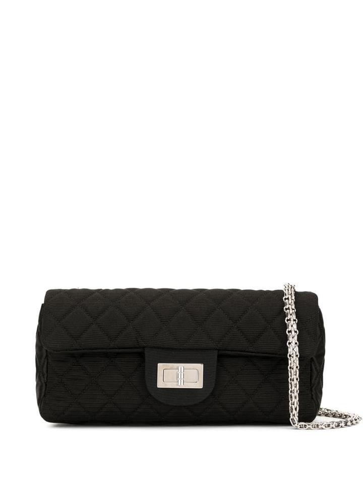 Chanel Pre-owned Quilted Cc 2.55 Chain Shoulder Bag - Black