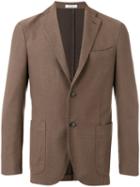 Boglioli Pocket Front Blazer, Men's, Size: 54, Brown, Cotton/polyamide/spandex/elastane/cupro