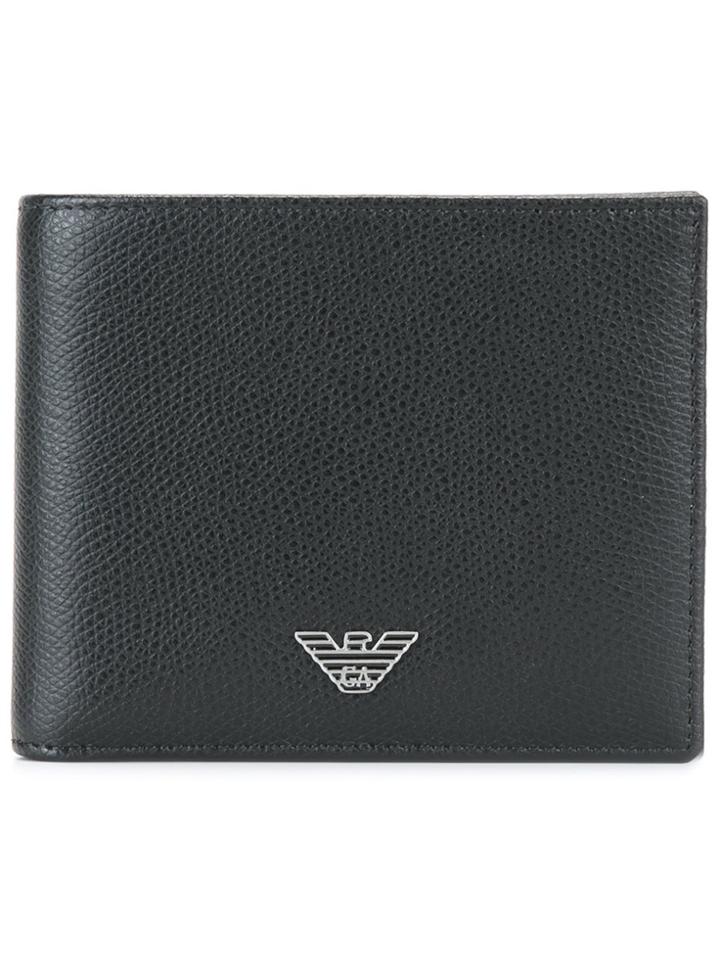 Emporio Armani Logo Plaque Small Wallet - Black