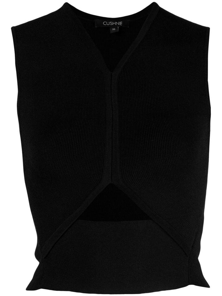 Cushnie Cut Out Knit Tank - Black