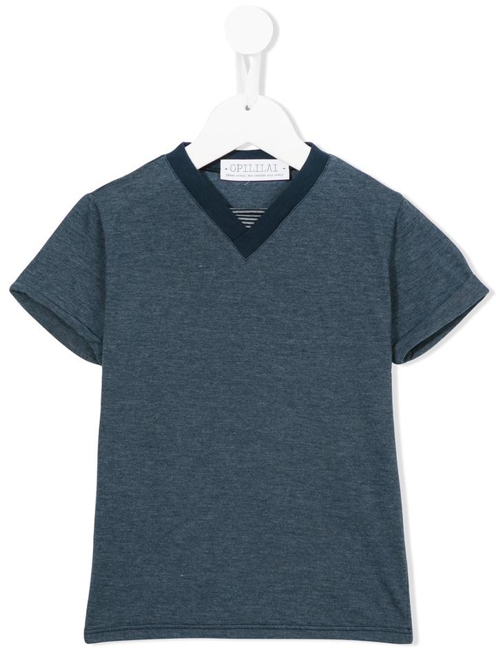 Opililai V-neck T-shirt, Toddler Boy's, Size: 4 Yrs, Blue