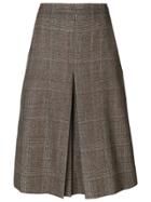 Veronique Branquinho Tweed Pleat Skirt - Grey