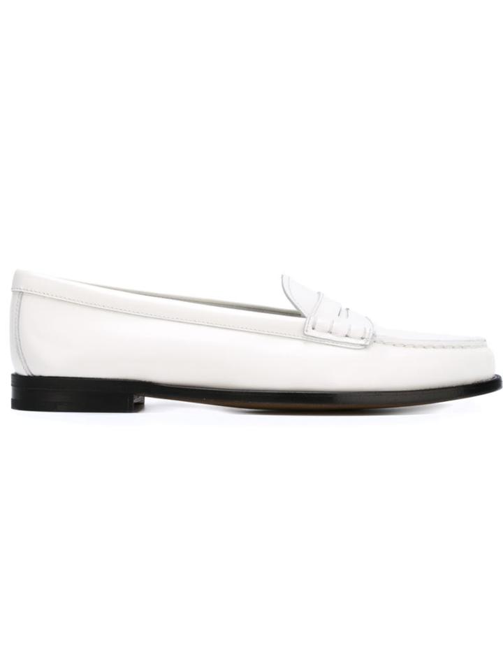 Church S Narrow Toe Slip On Loafers, Women's, Size: 36, White, Deer Horn/leather
