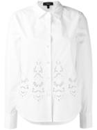 Theory - Cut Out Panel Shirt - Women - Cotton - M, White, Cotton