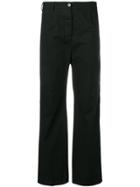 Mm6 Maison Margiela High Waisted Straight Trousers - Black