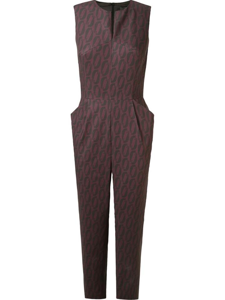Andrea Marques Pleated Details Printed Jumpsuit