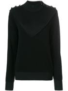 Designers Remix Molly Insert Button Sweater - Black