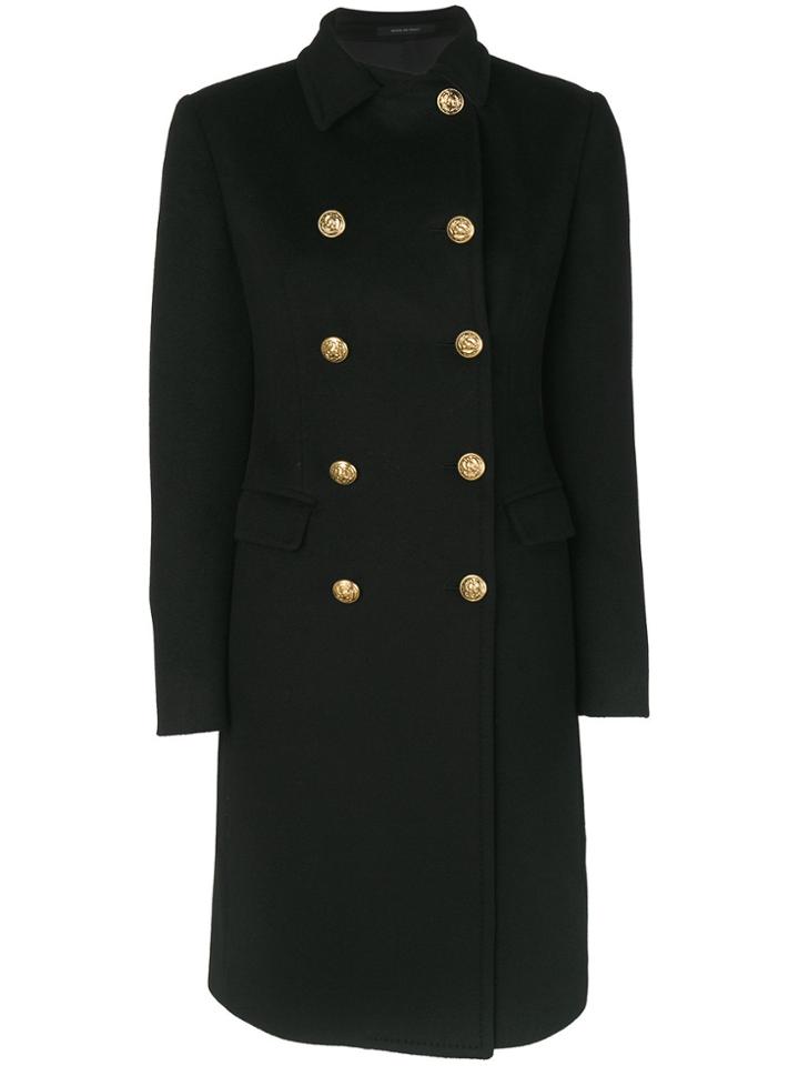 Tagliatore Double Breasted Coat - Black