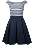 Guild Prime - Striped Boat Neck Dress - Women - Polyester/polyurethane - 36, Blue, Polyester/polyurethane