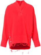 Rachel Comey Denim Oversized Blouse - Red