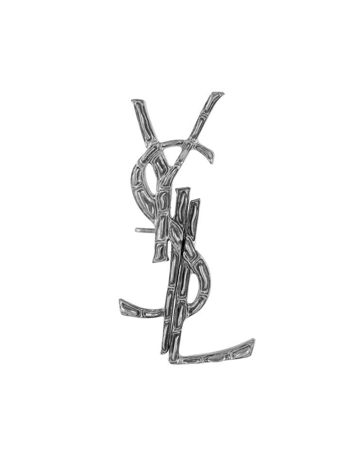 Saint Laurent Signature Earrings - Metallic