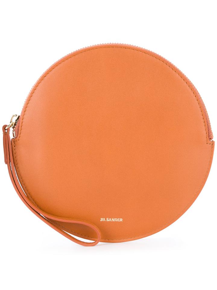 Jil Sander Round Clutch Bag - Brown