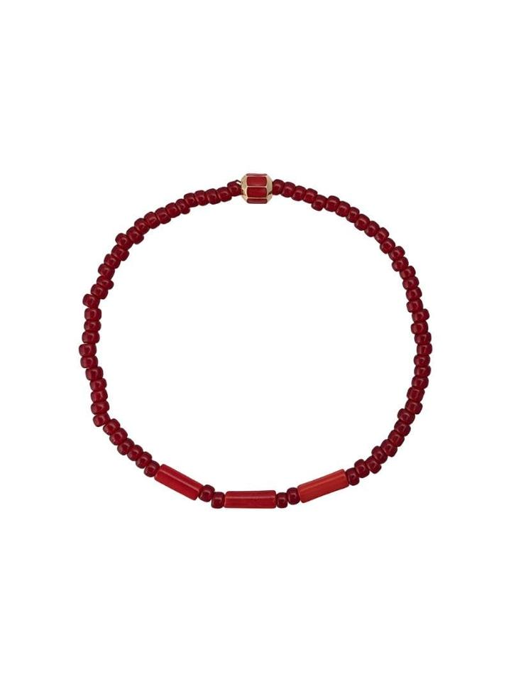 Luis Morais Hexagon Bead Bracelet - Red