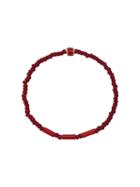 Luis Morais Hexagon Bead Bracelet - Red