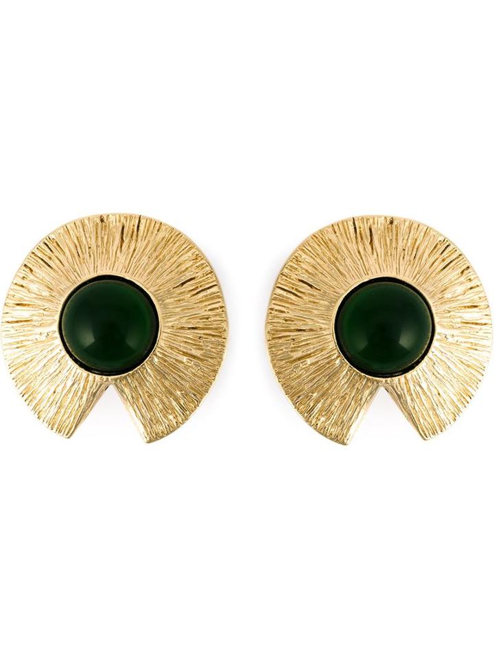 Givenchy Vintage Cabochon Clip-on Earrings