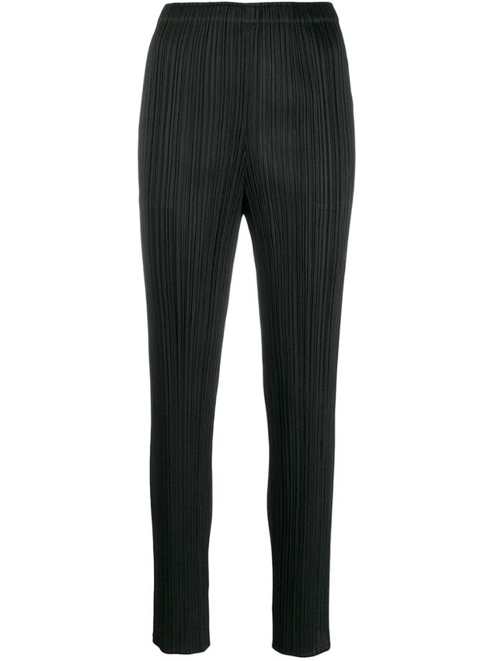 Pleats Please By Issey Miyake High-rise Pleated Trousers - Black